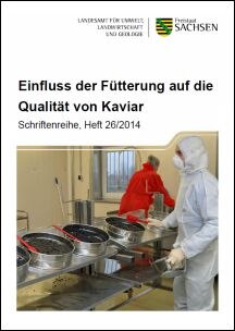 Das Bild zeigt den Titel der Broschüre Einfluss der Fütterung auf die Qualität von Kaviar