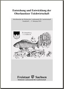 Das Bild zeigt den Titel der Broschüre Entstehung und Entwicklung der Oberlausitzer Teichwirtschaft