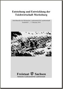 Das Bild zeigt den Titel der Broschüre Entstehung und Entwicklung der Teichwirtschaft Moritzburg
