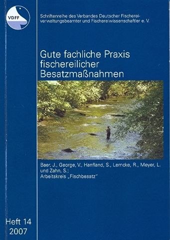 Das Bild zeigt den Titel der Broschüre Gute fachliche Praxis fischereilicher Besatzmaßnahmen