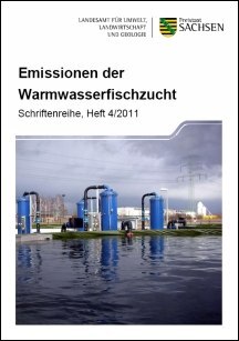 Das Bild zeigt den Titel der Broschüre Emissionen der Warmwasserfischzucht
