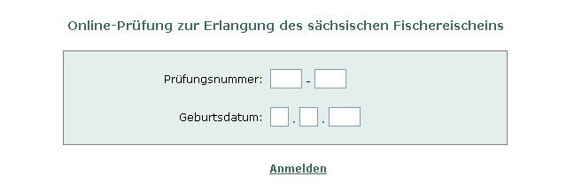 Anmeldeansicht zur Online-Testprüfung