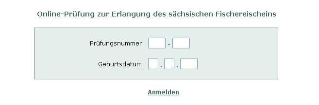 Anmeldeansicht zur Online-Testprüfung